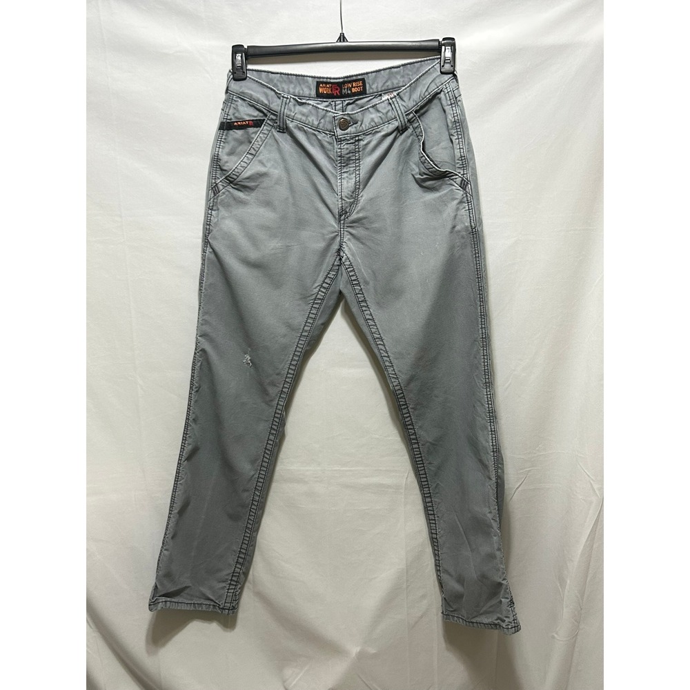 Ariat Mens Work M4 Fire Resistance Low Rise Boot Cut Grey Jeans 32x34 Cat2 2112